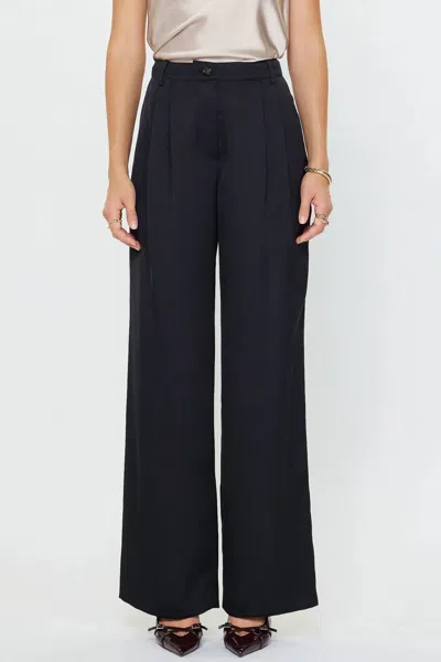Current Air Nora Satin Pant In Black