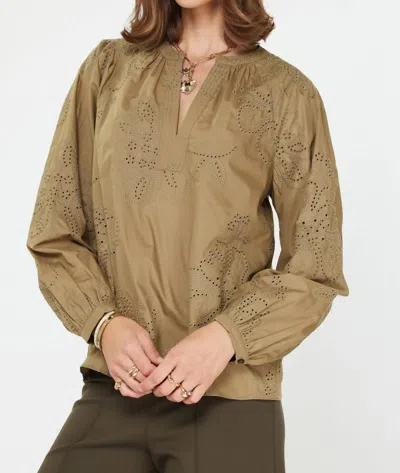 Current Air Oakroot Blouse In Olive In Brown