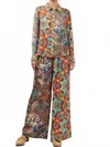 Current Air Pattern Button Down Shirt In Brown Multi In Multi