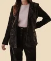 Current Air Paulina Corduroy Blazer In Brown In Brown