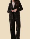 Current Air Paulina Corduroy Wide Leg Pants In Brown In Brown