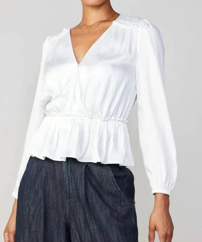 Current Air Peplum Surplus Blouse In White