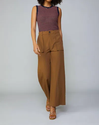 Current Air Pocket Detail Cargo Pant In Cocoa In Brown