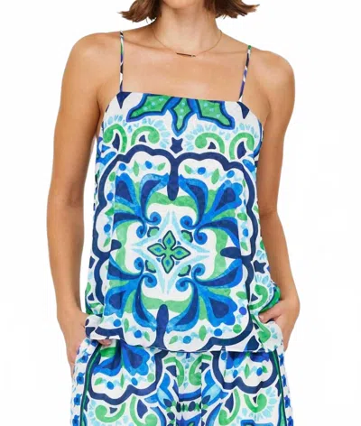 Current Air Printed Cami Top In Blue