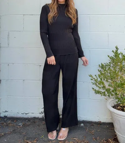 Current Air Raven Wide Leg Pants In Black In Burgundy