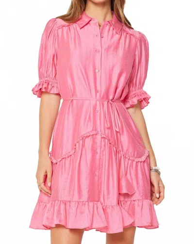 Current Air Ruffle Mini Dress In Pink