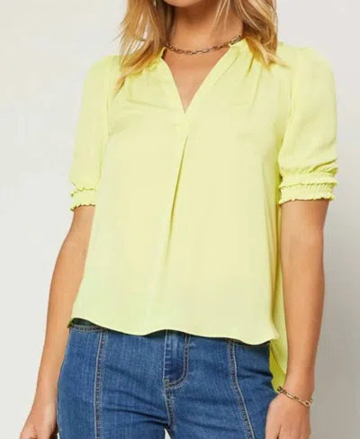 Current Air Sabrina Joe Top In Yellow
