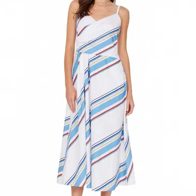 Current Air Serena Striped Sun Dress In Multi In White