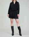 Current Air Shimmering Mini Dress In Black In Black