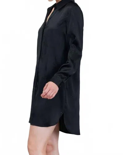 Current Air Shirt Dress With Stars In Black