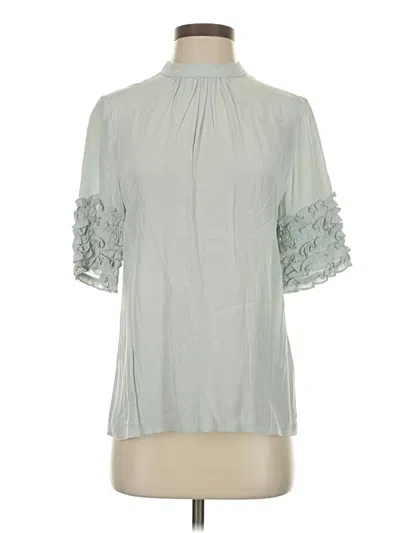 Current Air Short Sleeve Blouse In Gray