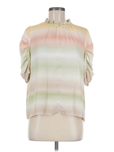 Pre-owned Current Air Short Sleeve Blouse In Ivory