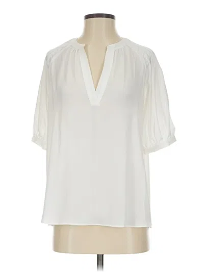 Pre-owned Current Air Short Sleeve Blouse In Ivory