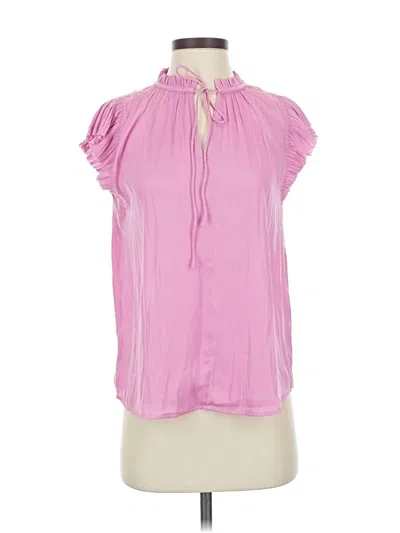 Pre-owned Current Air Short Sleeve Blouse In Pink