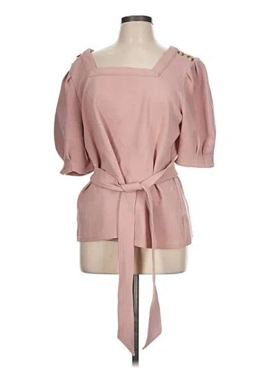 Pre-owned Current Air Short Sleeve Blouse In Pink