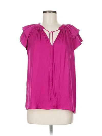 Pre-owned Current Air Short Sleeve Blouse In Pink