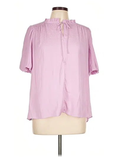 Pre-owned Current Air Short Sleeve Blouse In Pink