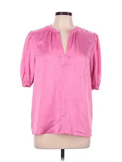 Pre-owned Current Air Short Sleeve Blouse In Pink