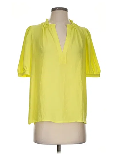Pre-owned Current Air Short Sleeve Blouse In Yellow