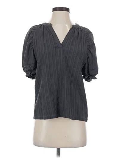 Pre-owned Current Air Short Sleeve Turtleneck In Gray