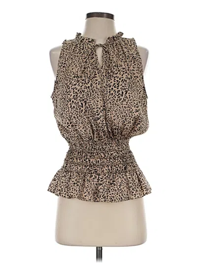 Pre-owned Current Air Sleeveless Blouse In Brown