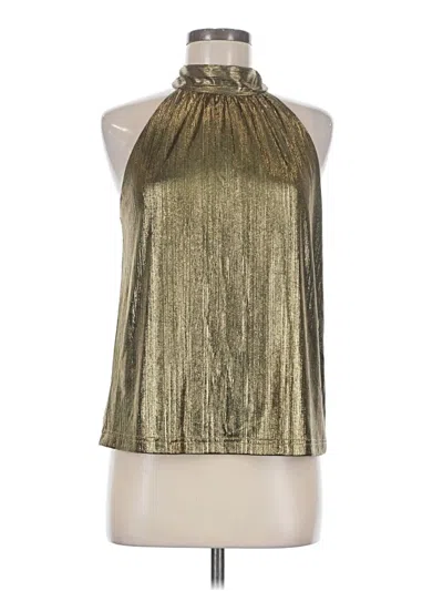 Pre-owned Current Air Sleeveless Blouse In Gold