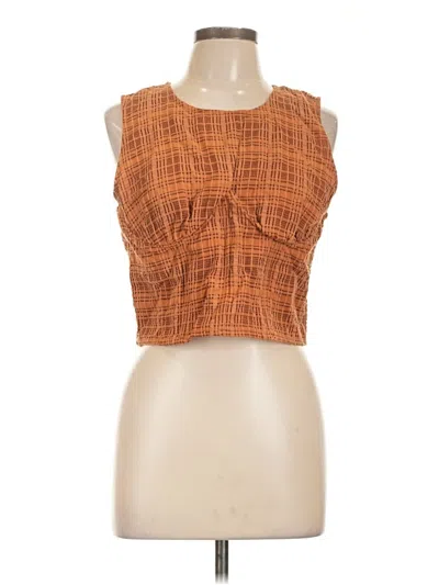 Pre-owned Current Air Sleeveless Blouse In Orange
