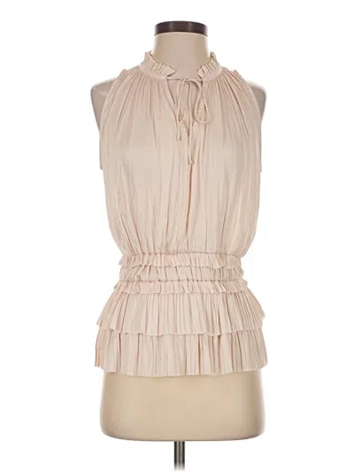 Pre-owned Current Air Sleeveless Blouse In Tan