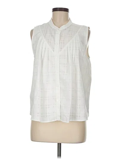 Pre-owned Current Air Sleeveless Blouse In White