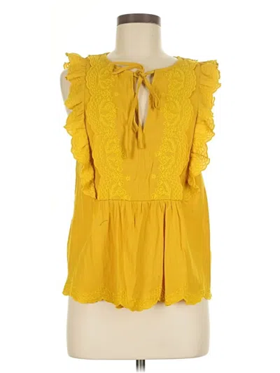 Pre-owned Current Air Sleeveless Blouse In Yellow