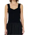 Current Air Sleeveless Sweater Tank In Black