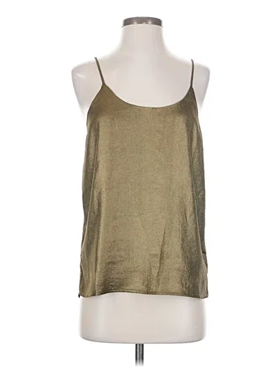 Pre-owned Current Air Sleeveless Top Gold Metallic Pattern Halter Neckline Tops