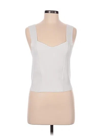 Pre-owned Current Air Sleeveless Top White Sweetheart Neckline Tops