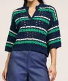 Current Air Striped Sweater In Navy Blue