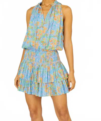 Current Air Summer Mini Dress In Blue Floral