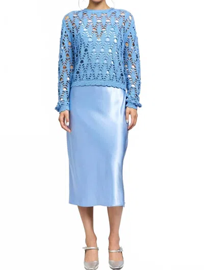 Current Air Sweater Dress Set In Cloudy Blue
