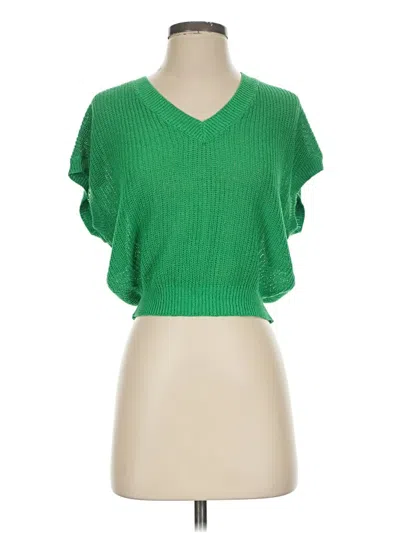 Pre-owned Current Air Sweater Vest In Green