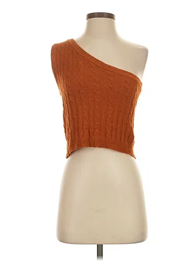 Pre-owned Current Air Sweater Vest In Orange
