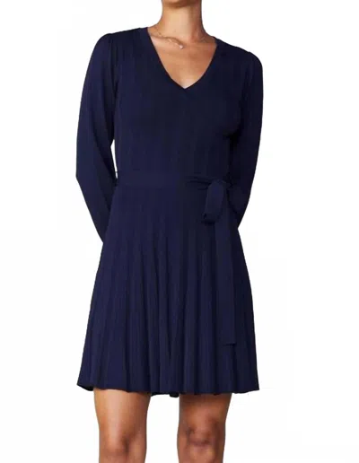 Current Air Sweater Wrap Dress In Navy In Blue