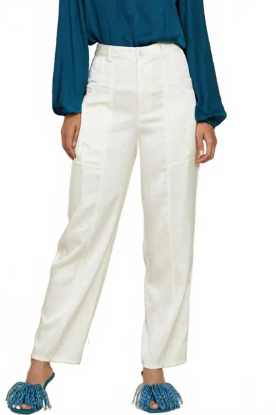 Current Air Sydney Straight Leg Pant In Off White