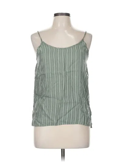 Pre-owned Current Air Tank Top Green Square Neckline Tops