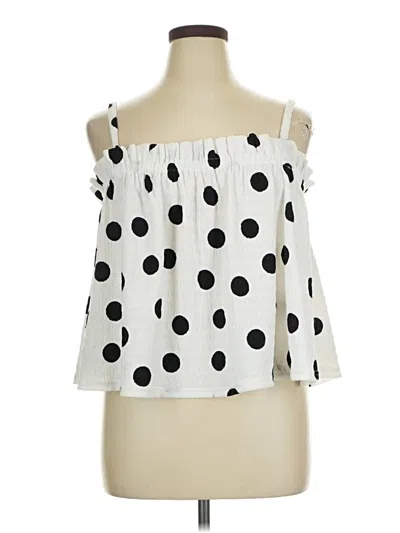 Pre-owned Current Air Tank Top Ivory Strapless Neckline Tops