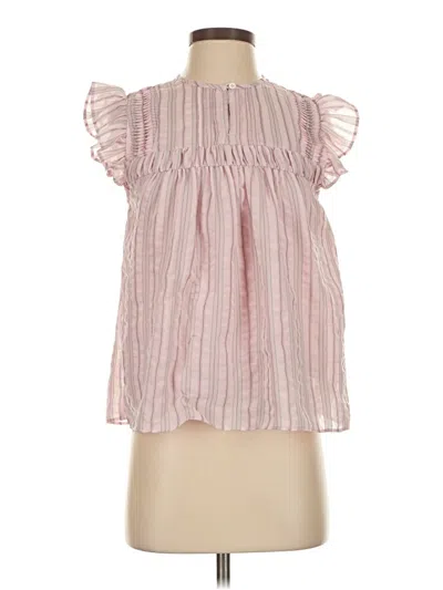 Pre-owned Current Air Tank Top Pink Ruffles Neckline Tops