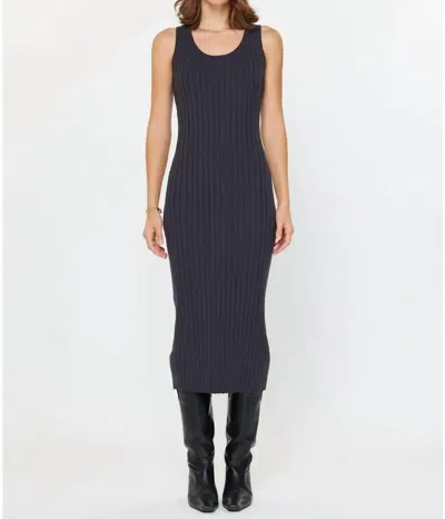 Current Air Tessa Twofer Sweater & Midi Dress Set In Charcoal In Blue