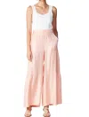 Current Air Tiered Wide Leg Pant In Apricot In Beige