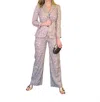 Current Air Tiffany Lace Blazer In Taupe In Grey
