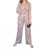 Current Air Tiffany Lace Trouser In Taupe In Grey