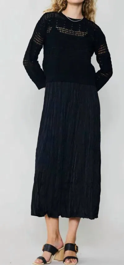 Current Air Two Piece Sweater Dress In Black
