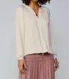 CURRENT AIR VANESSA LONG SLEEVE BLOUSE IN LIGHT TAUPE