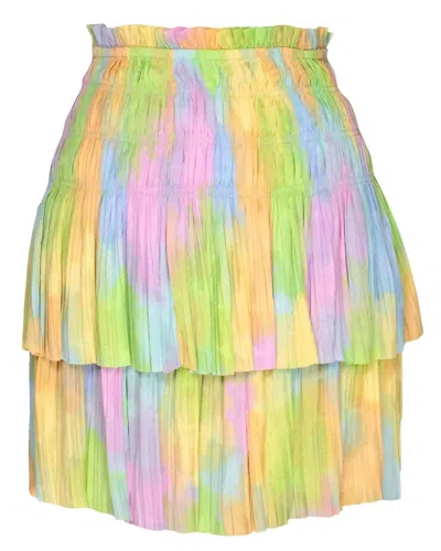Current Air Women's Cotton Candy Pleated Mini Skirt In Multicolor